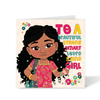 Blindian (Black & Asian) Beauty Girls Affirmation Birthday Card | Fefus Designs 71