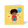 Blindian (Black & Asian) Baby Magic Birthday Card | Fefus Designs 67