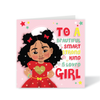 Blasian Girls affirmation Birthday Card - Celebrate Diversity | Fefus Designs 78