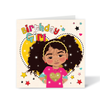 Blasian Birthday Girl Card - Celebrate Diversity and Inclusion | Fefus Designs 79