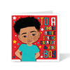 Blasian Boy Birthday Card | Fefus Designs 81