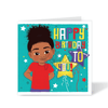 Blindian (Black & Asian) Boy Affirmation Birthday Card | Fefus Designs 63