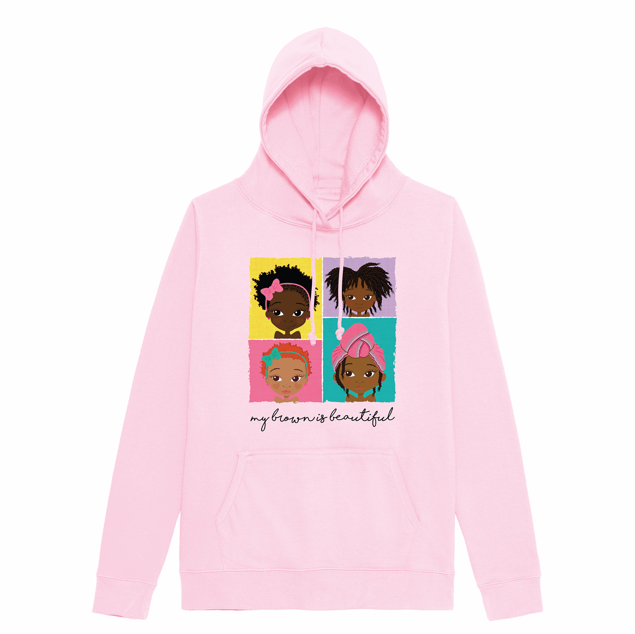 4 Brown Girls Adults Hoodie | Fefus Designs