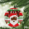 Black Santa Christmas Bauble | Fefus Designs