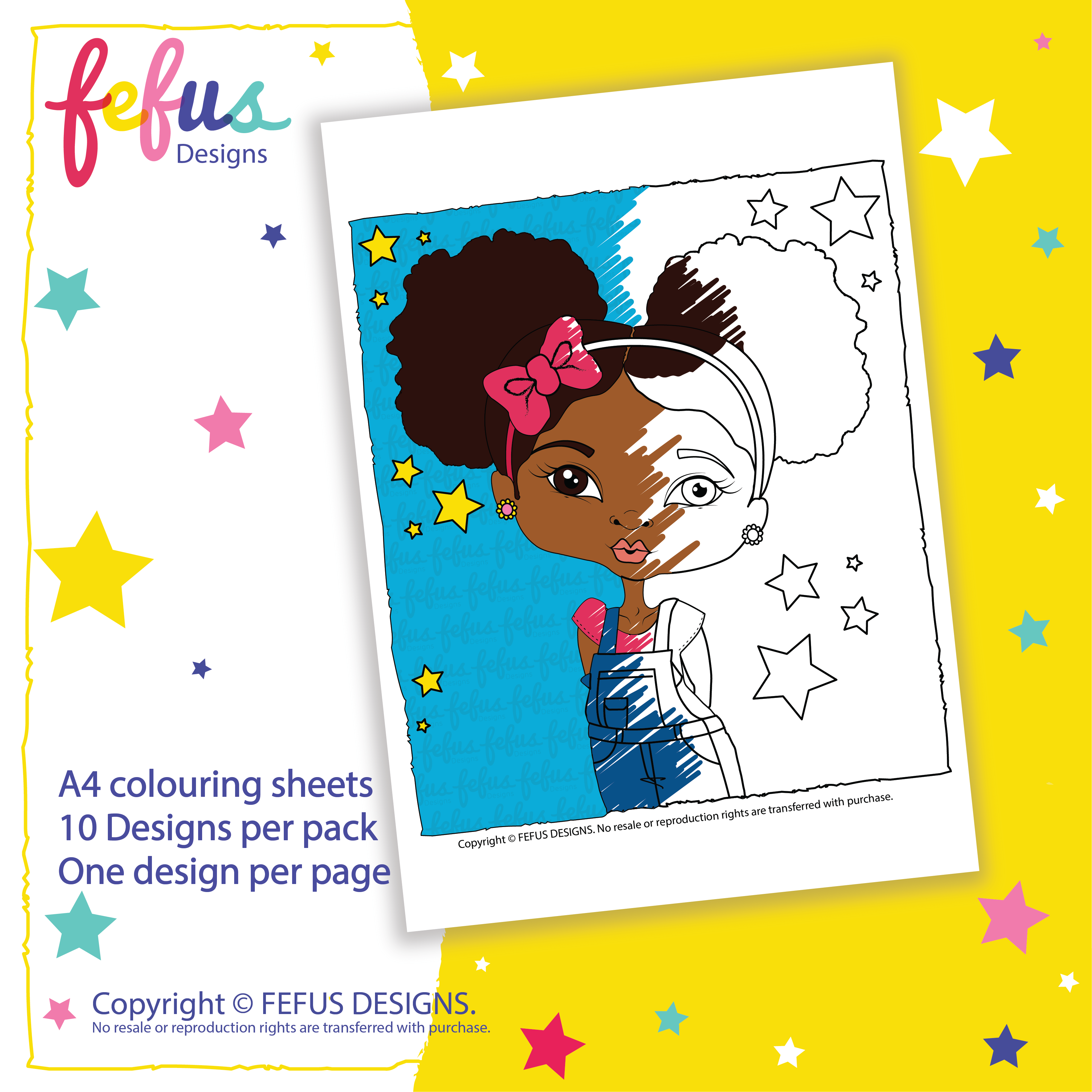 Empowering Girls' Colouring Pages – Pack of 9 | Celebrating Diversity and Confidence