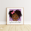 Zehra -My Brown Is Twist Girl Wall Art | Fefus Designs