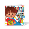 Ginger Mixed Race Superhero Birthday Card - Celebrate Diversity