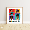 4 BROWN BOY JOY Wall Art | Fefus Designs