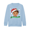 Mixed Race Boy Santa Hat Christmas Sweatshirt – Holiday Jumper | Fefus Designs